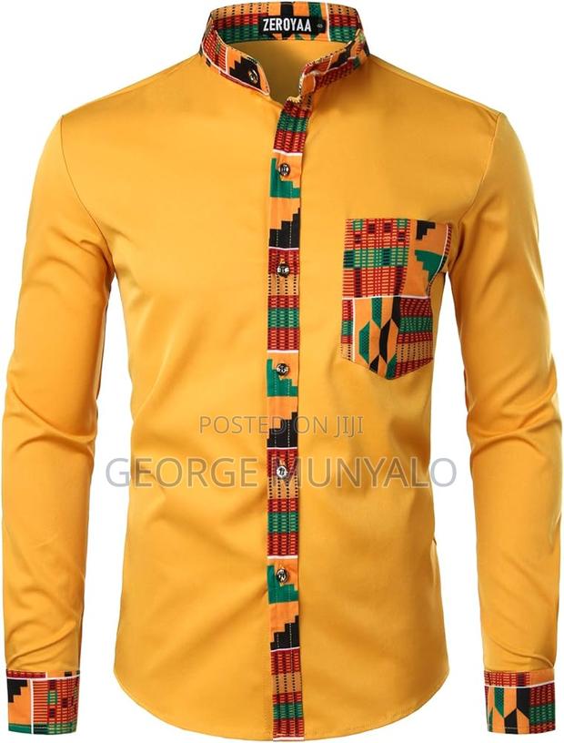 Ankara Shirts, Men's Shirts, Kitenge Shirts - main view