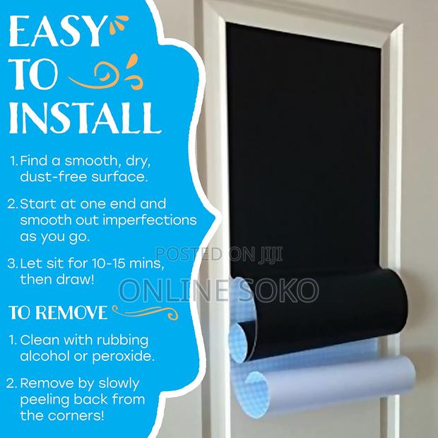 Self-Adhesive Chalkboard Wall Sticker Roll With 5 Chalks - thumbnail 11