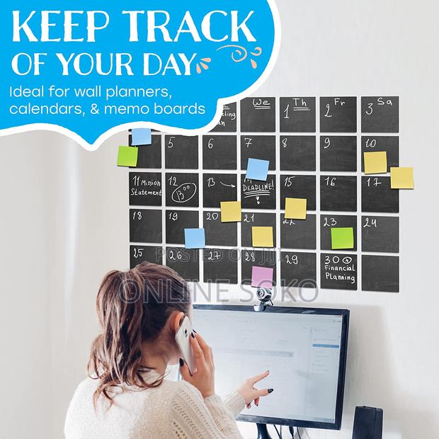 Self-Adhesive Chalkboard Wall Sticker Roll With 5 Chalks - thumbnail 10