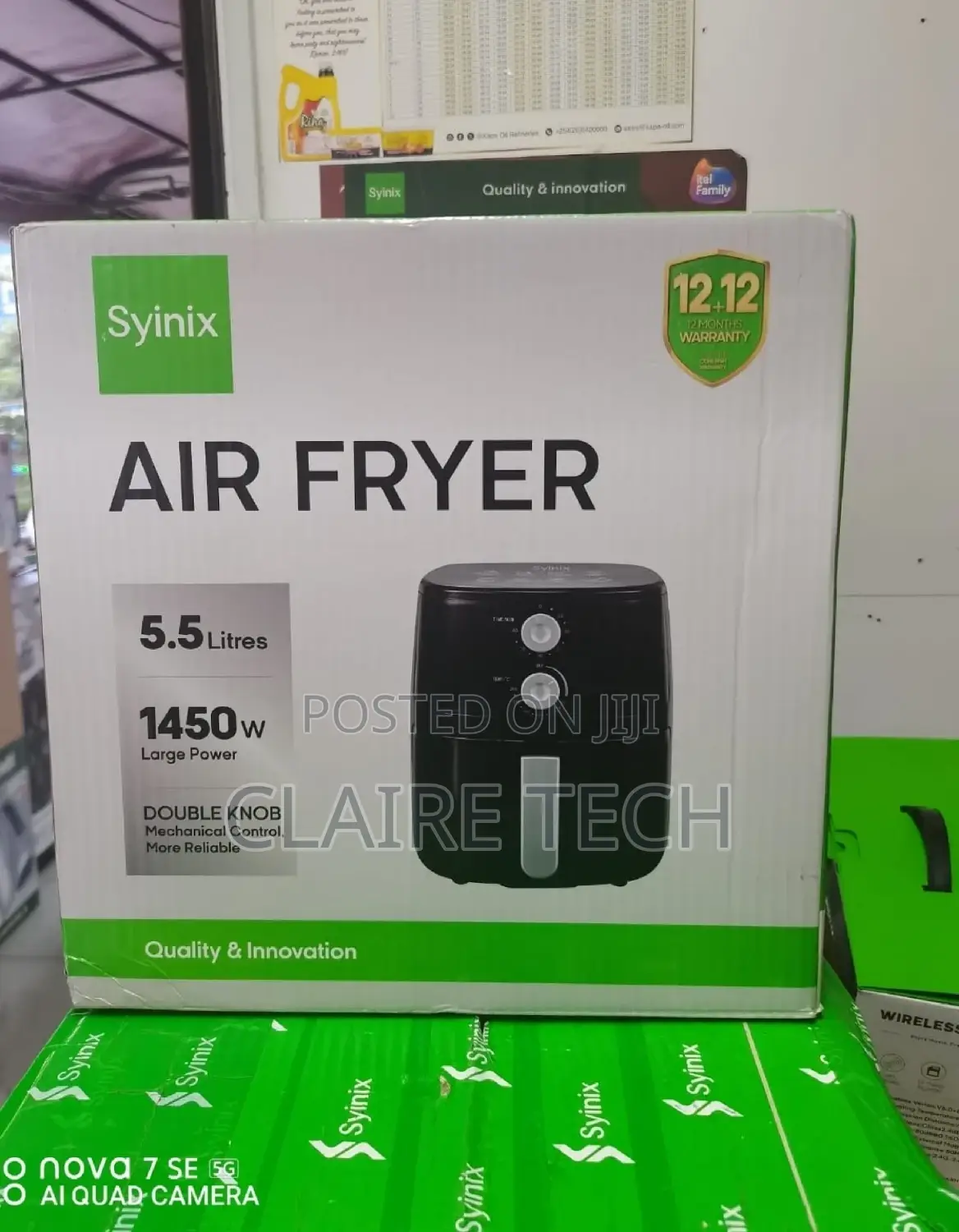 Syinix 5.5litres Airfryer 1450watts