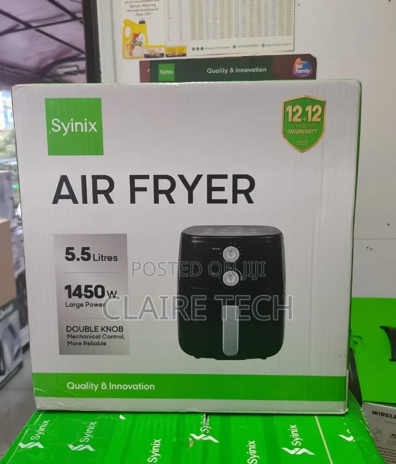 Syinix Airfryer 5.5litres Black