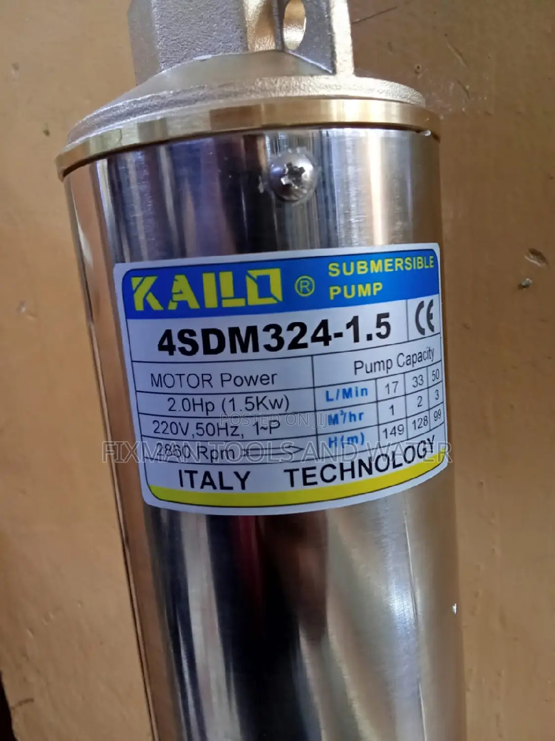 Approved Kairo 2hp Submersible Water Pump 149 M
