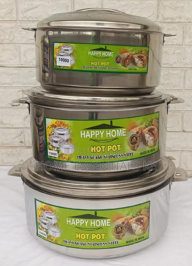 Happy Home Stainless Steel Hot Pot Sizes 10l,15l,20l