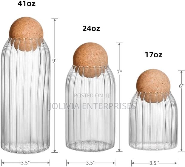 3 PCS Clear Canisters - main view
