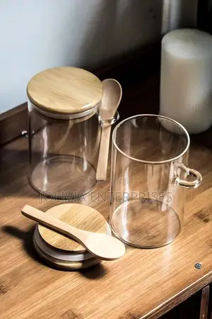 Storage Jar With Bamboo Lid