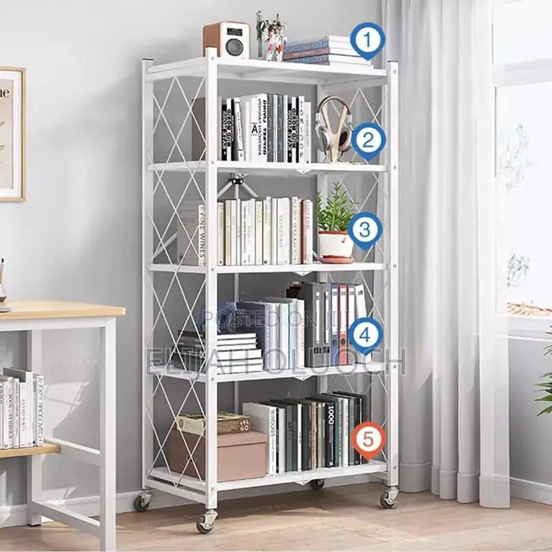 Foldable Movable Metallic Storage Rack