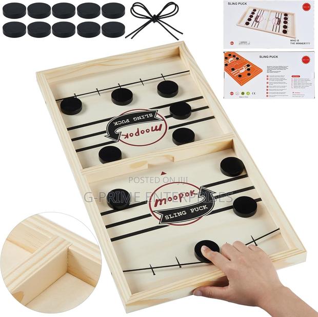 Wooden Pucks Game ,Fast Sling Wooden Game