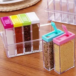 6in1 Fancy Clear Acrylic Seasoning Cans