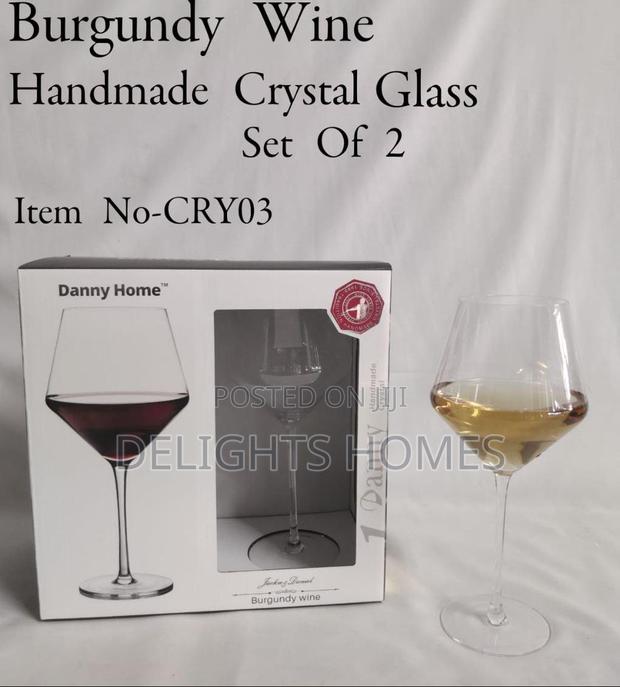 Burgundy Wine Glasses 6 PCS