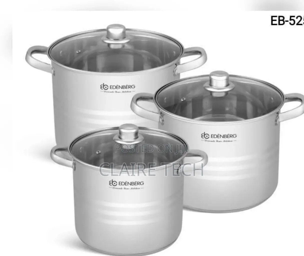 Edenberg 6 PCS Stainless Steel Induction Cookware