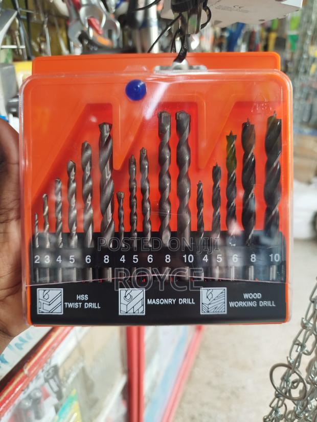 16pcs Twist, Masonry Wood Work Drill Bits - thumbnail 3
