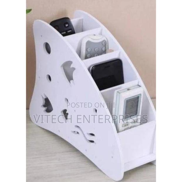 Wooden Remote Control Organizer With 4 Compartments - main view