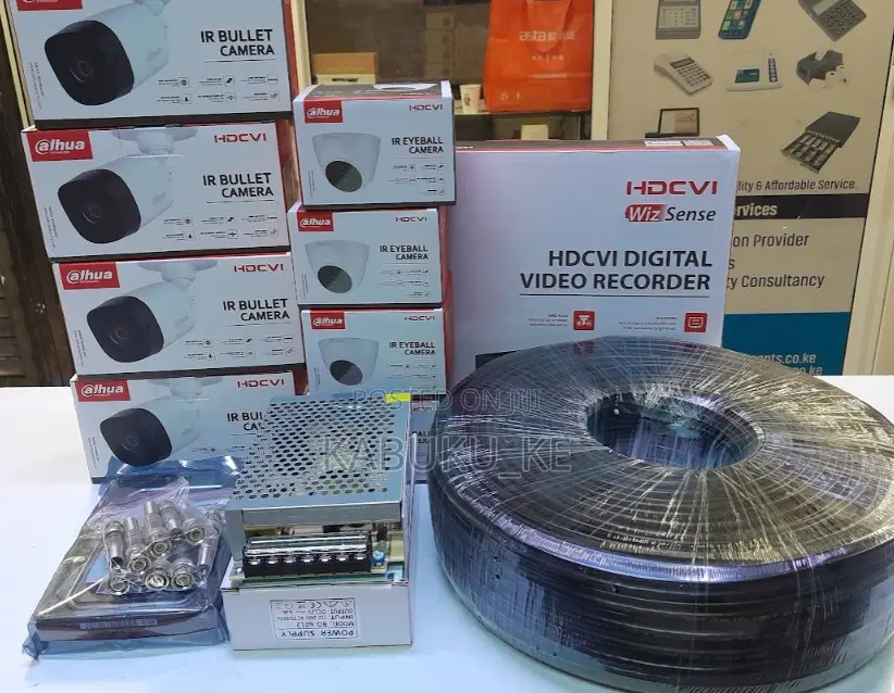 4 CCTV Set 4 CCTV KIT Dahua CCTV 4 Camera Set Full Package