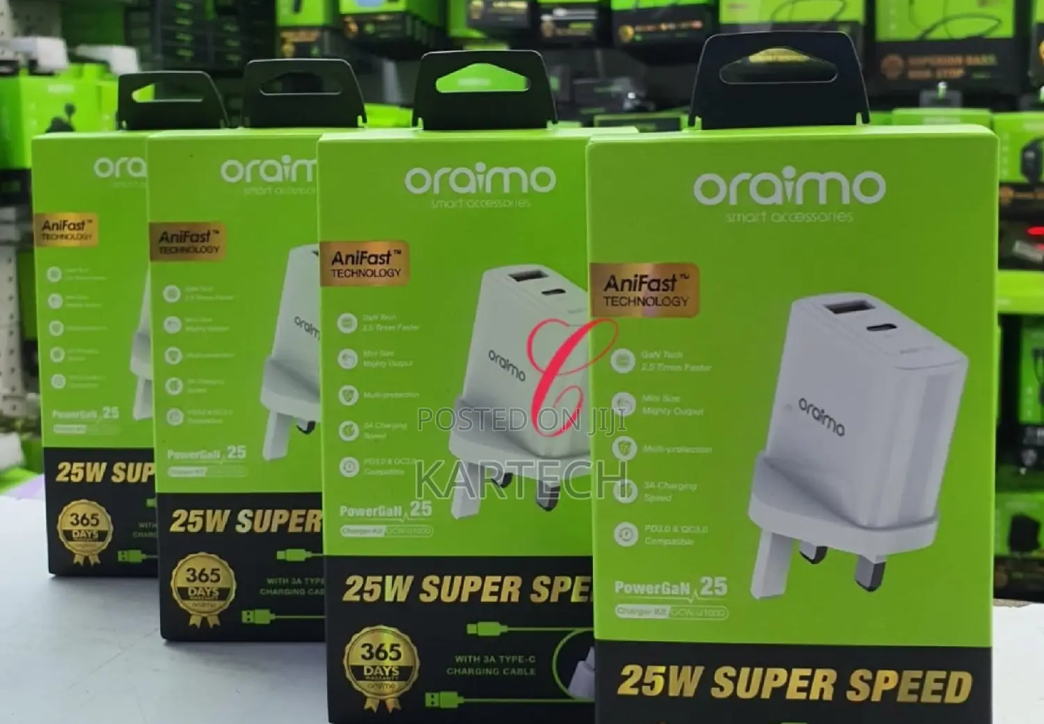 Oraimo Powergan 25 U100D 25W Super Speed Charger