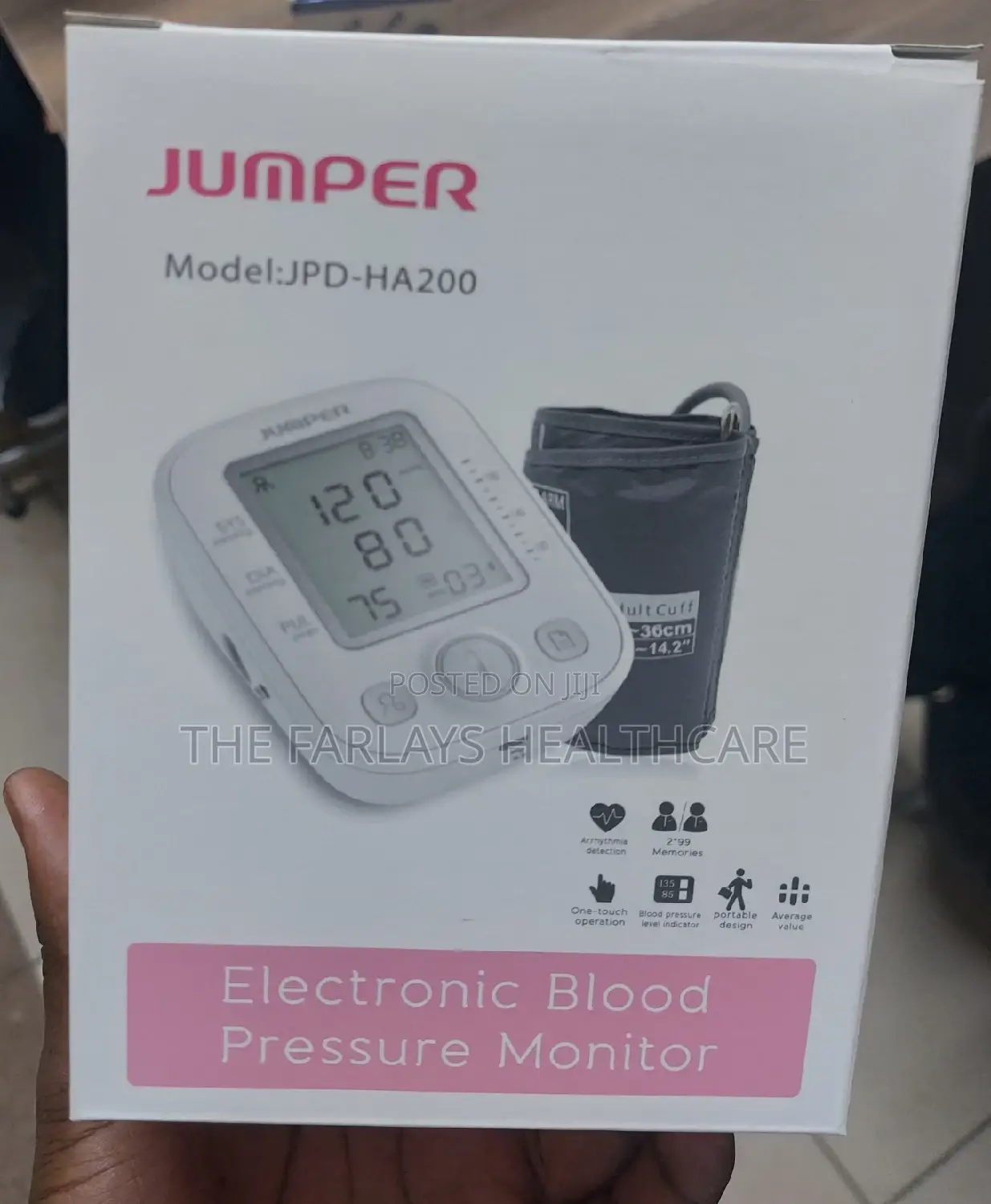 JPD-Ha200 Blood Pressure Monitor With Memory