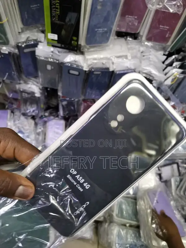 Black Spazy Silicone Case for Oppo A58