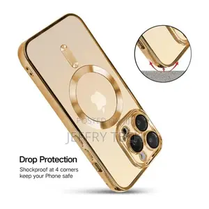 iPhone 12 Pro Max Magnetic - Magsafe - Shockproof Gold Edge