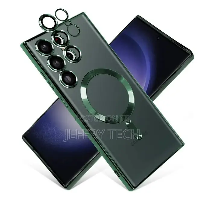 Samsung S23 Ultra Green Outline Magsafe - Camera Protectio
