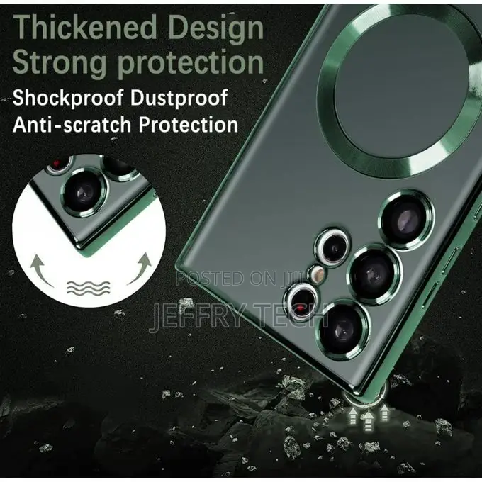 Samsung S23 Ultra Green Outline Magsafe - Camera Protectio