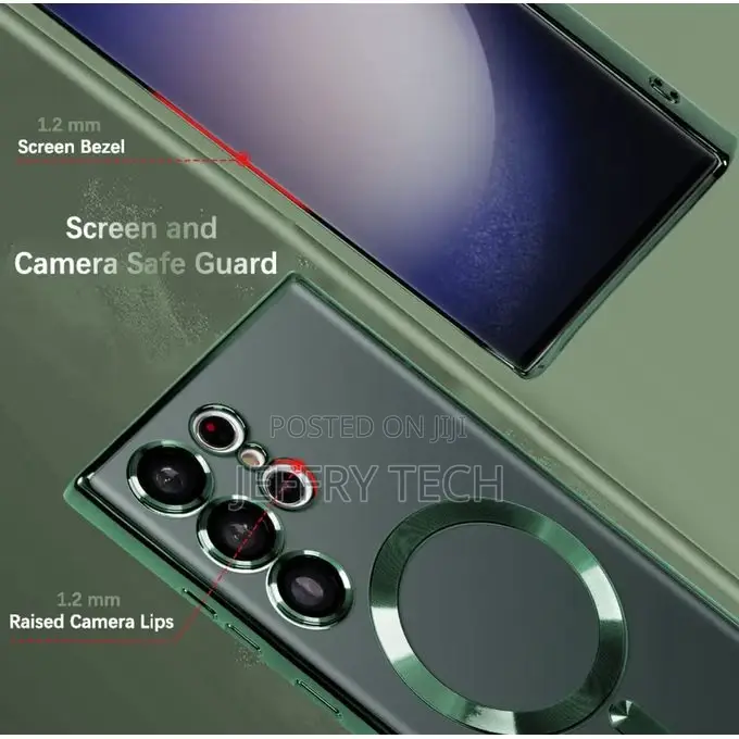 Samsung S23 Ultra Green Outline Magsafe - Camera Protectio