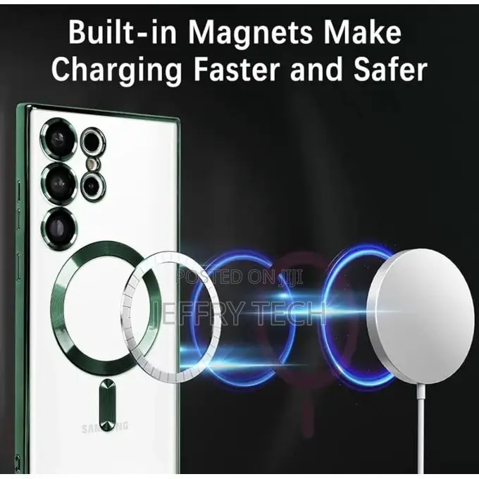 Samsung S23 Ultra Green Outline Magsafe - Camera Protectio