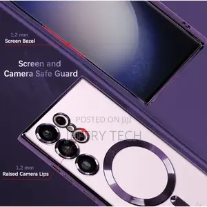 Samsung S23 Ultra Purple Outline Magsafe Camera Protection