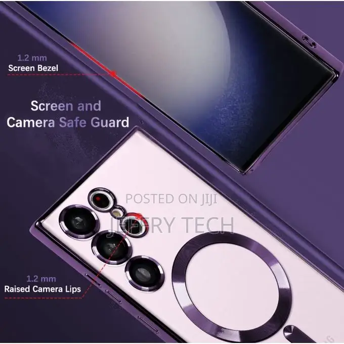 Samsung S23 Ultra Purple Outline Magsafe Camera Protection