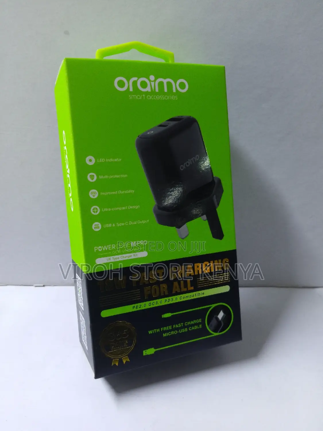 Oraimo 18 Watts Fast Charger Powercube 3 Pro Phone Charger
