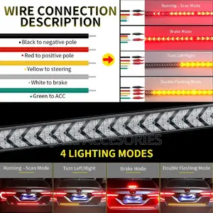 Rear Wing Tailgate Light Bar Sequential DRL