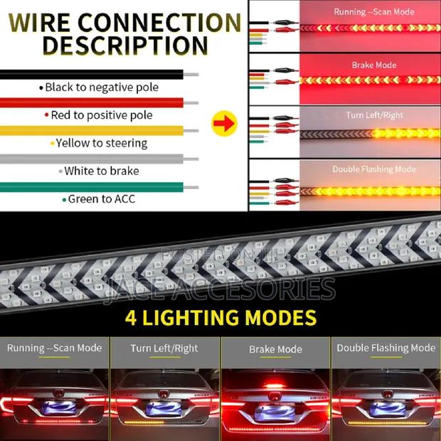 Rear Wing Tailgate Light Bar Sequential DRL - thumbnail 2