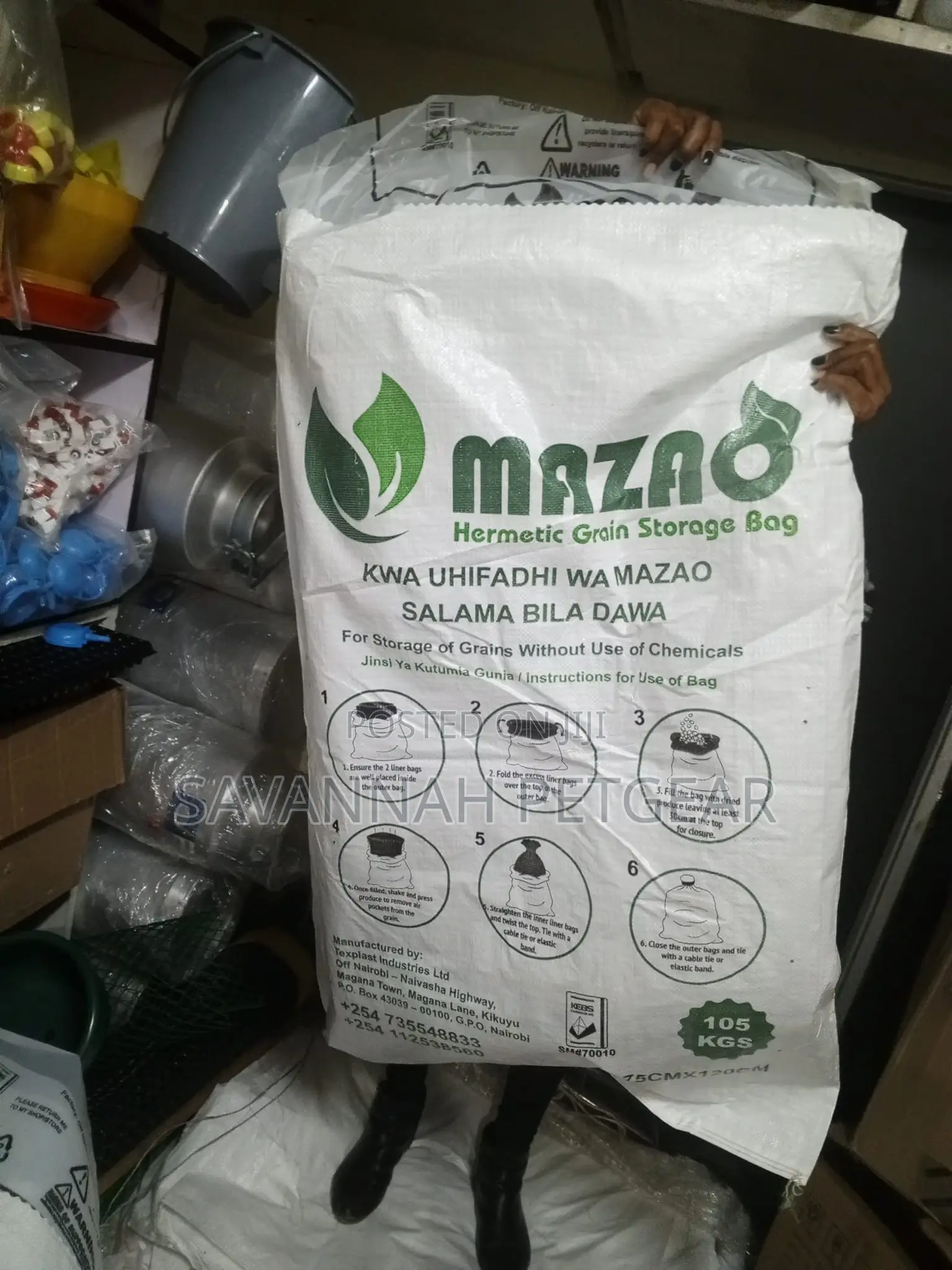 Mazao Hermetic Grain Storage Bags - 105kg Capacity