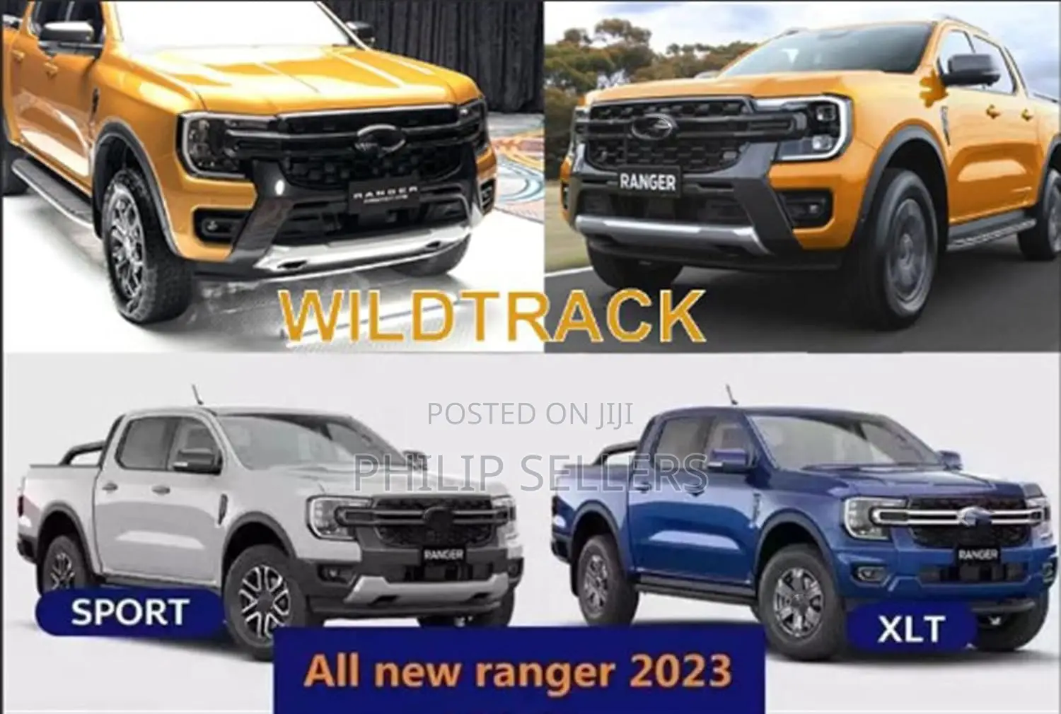 Big Matte Black Bonnet Hood Scoop for Fordd Ranger Wildtrak