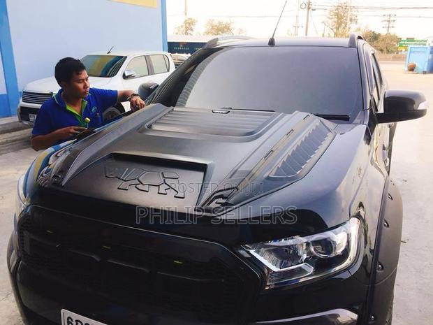 18 FITT Big Bonnet Hood Scoop Cover Black Matte