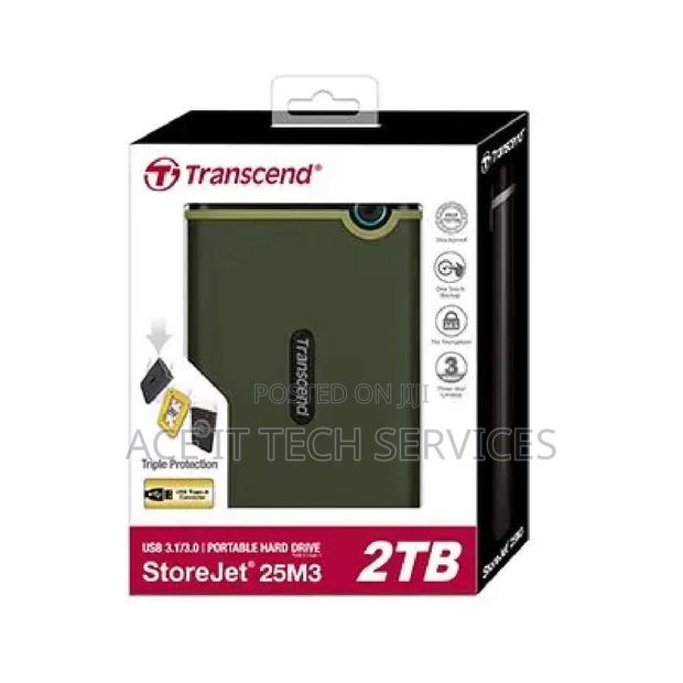 Transcend 2TB USB 3.1 Portable External Hard Drive 25M3 - main view