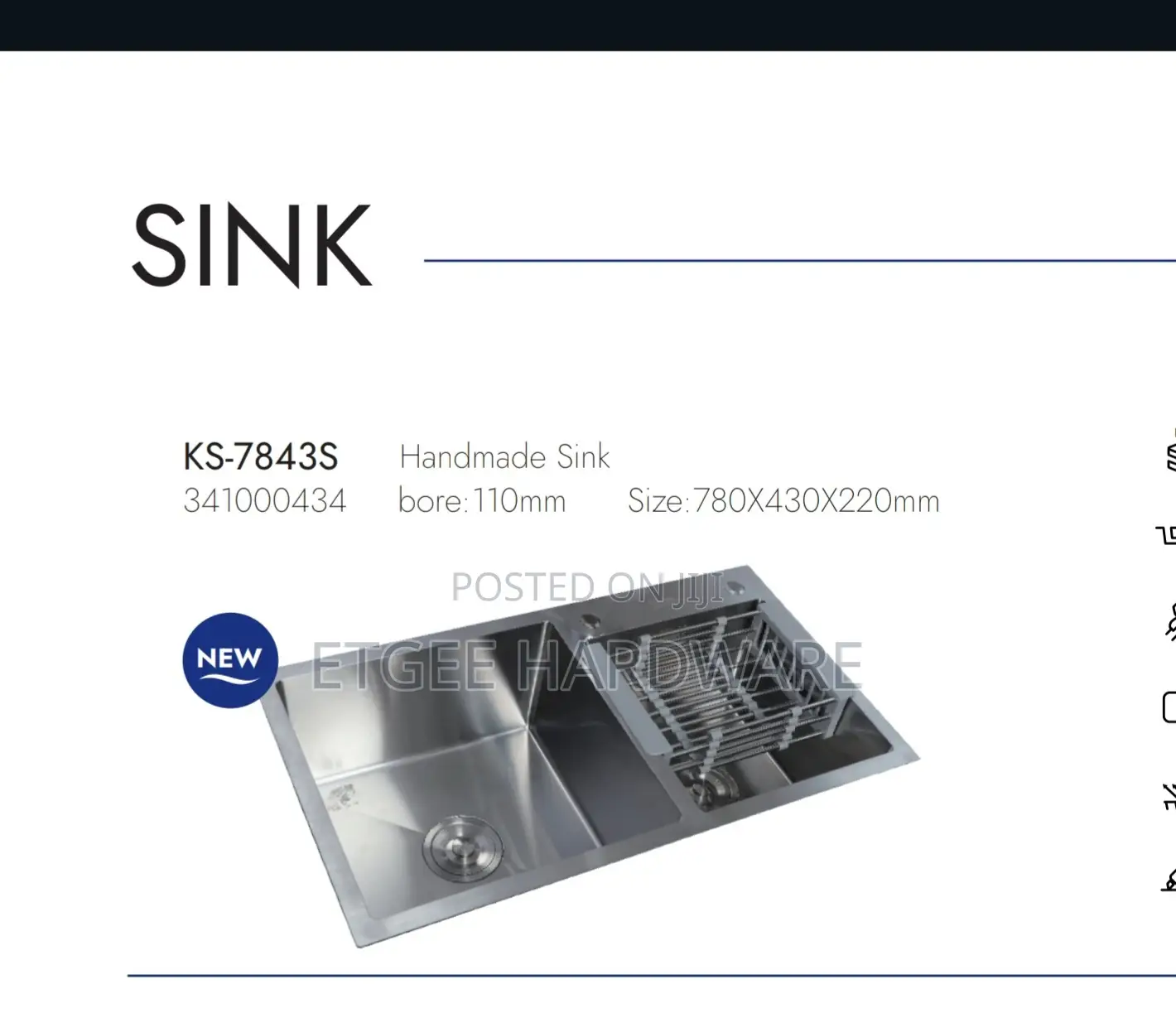 Kitchen Sink Double Bowl - Heavy Guage