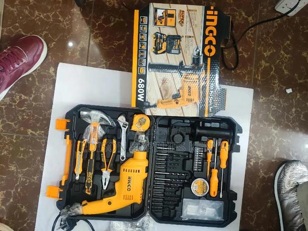 Ingco 115pcs Tools Set 680W Drill Tools Set Wrenches Pliers - thumbnail 2