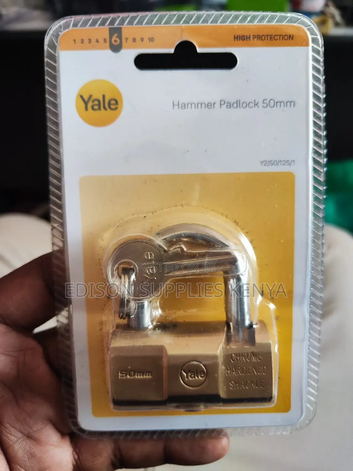 Yale Padlocks Yale Brass Hammer Padlocks 50mm High Protection
