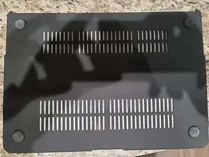 Black Faux Crocodile Macbook Air 13” Case