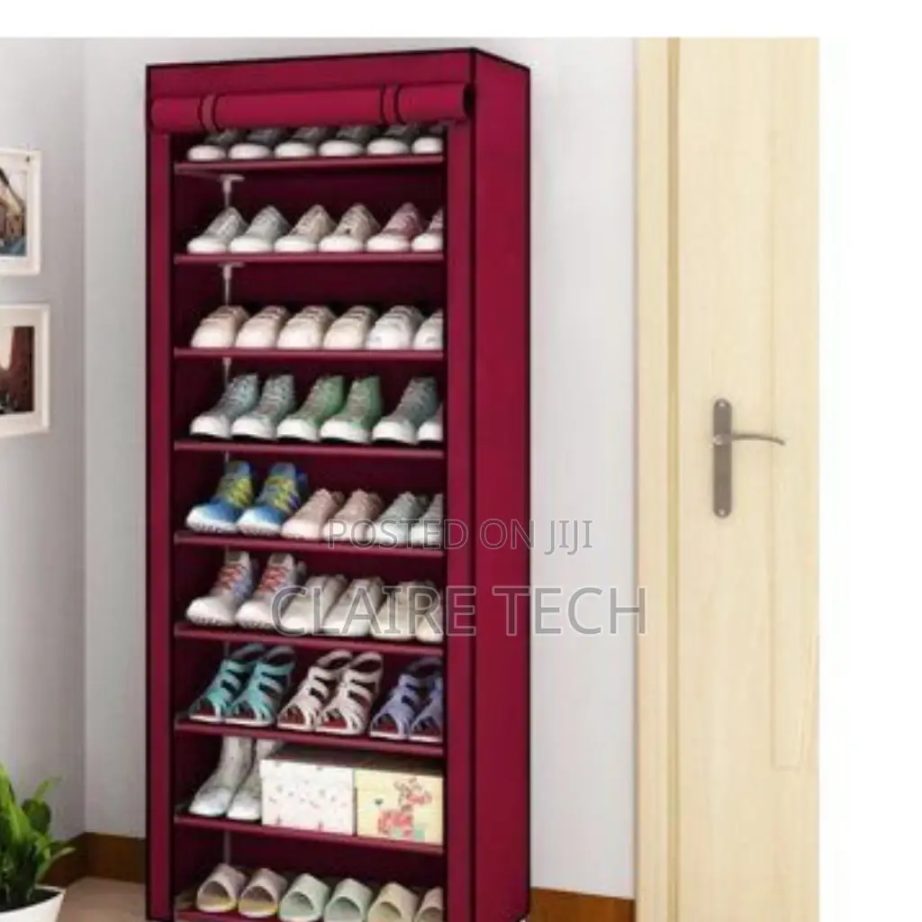 Portable Standing Shoe Rack With Cover