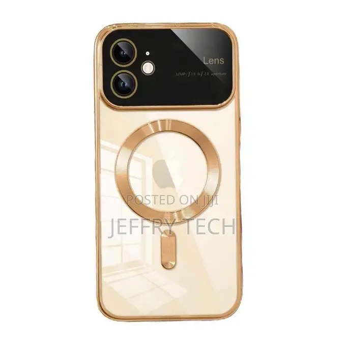 Case for iPhone 11 Magsafe Camera Lens Shockproof Gold Edge