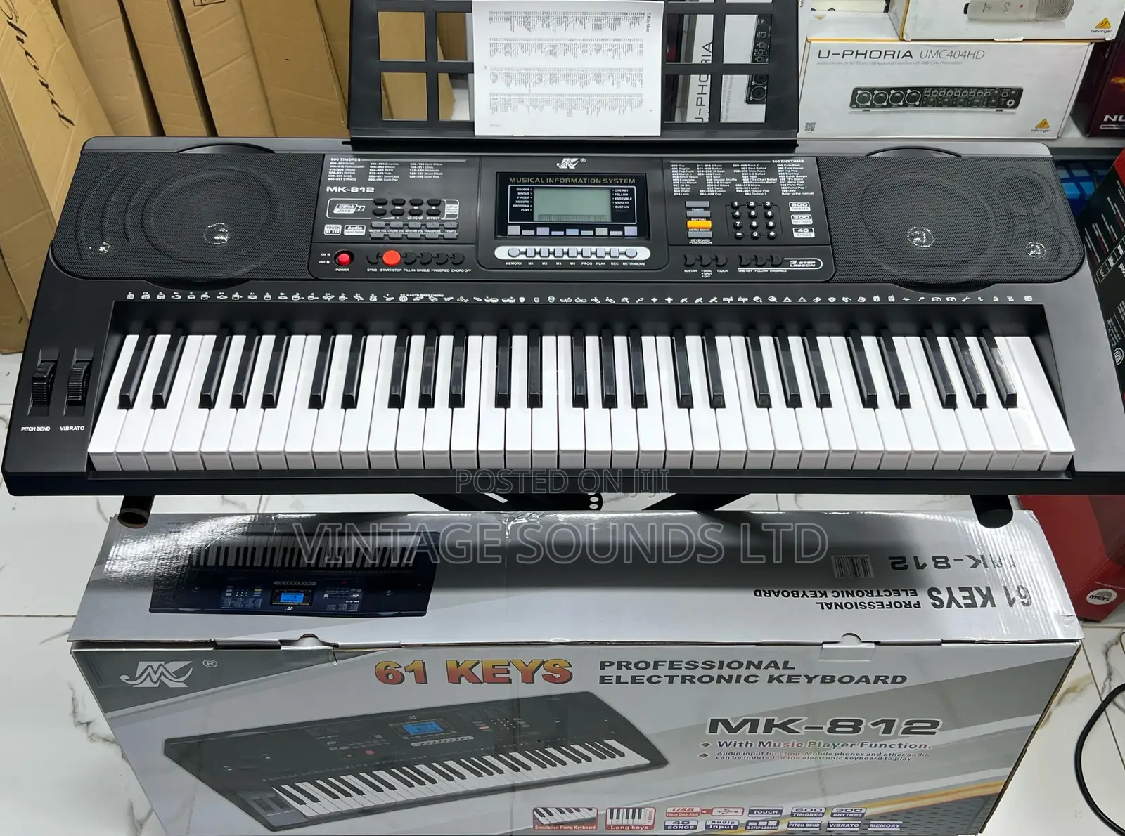 MK-812 Professional Digital Keyboard 61 Keys Stand