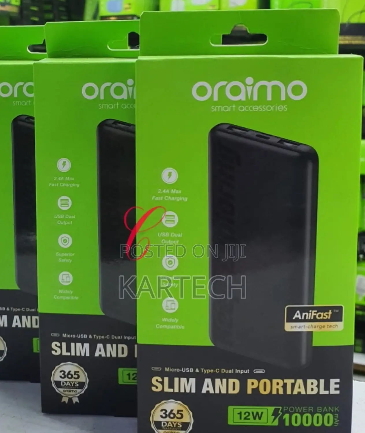 Oraimo Power Bank Toast 10 Flash 10,000mah P118D