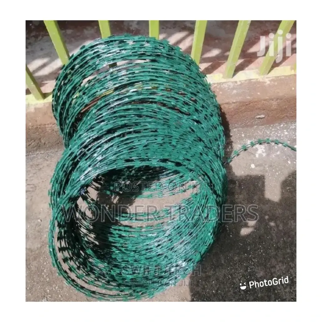 Green Electric Fence Razor Wire
