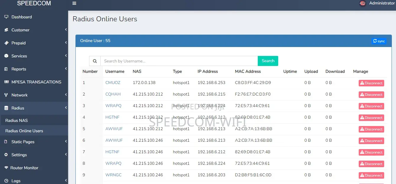 Iinternet Service Providers (ISP) Billing Management System