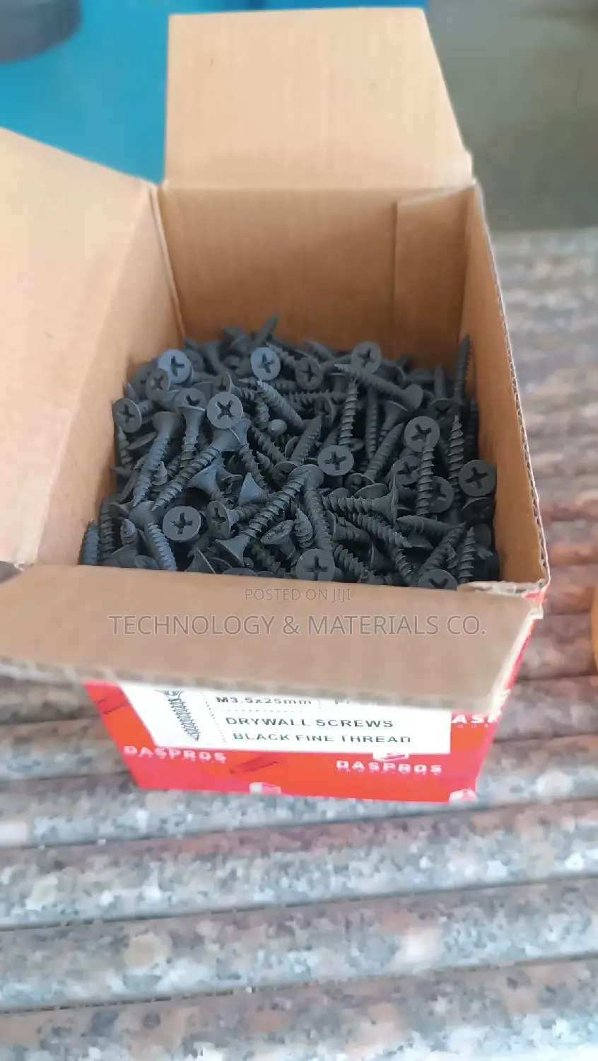 Black Fine Thread Drywall Screw (25mm-1000pcs)