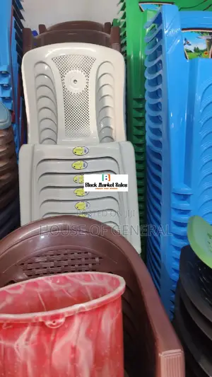 White Armless Plastic Chairs