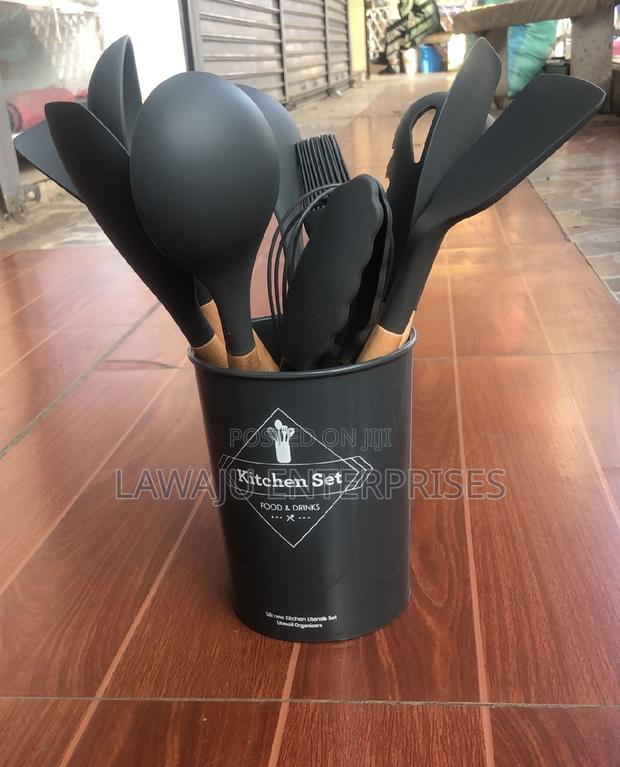 Black Nonstick Spoon Set - main view