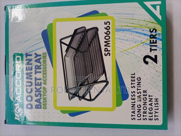 Accord Office Tray Mettalic 2 Tier - main view