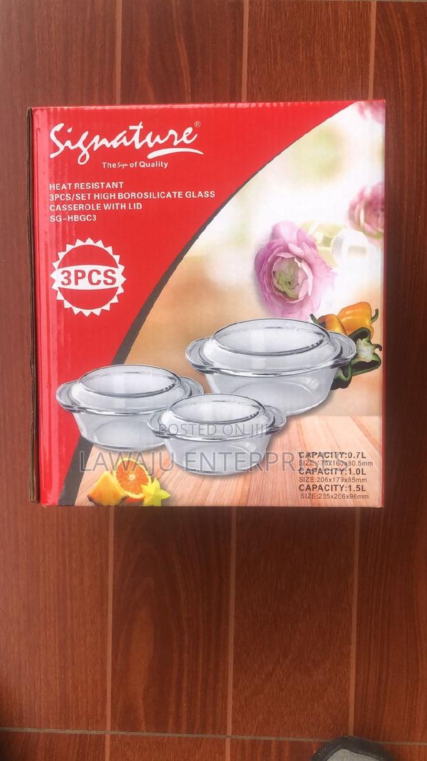 3 PCS Glass Casserole