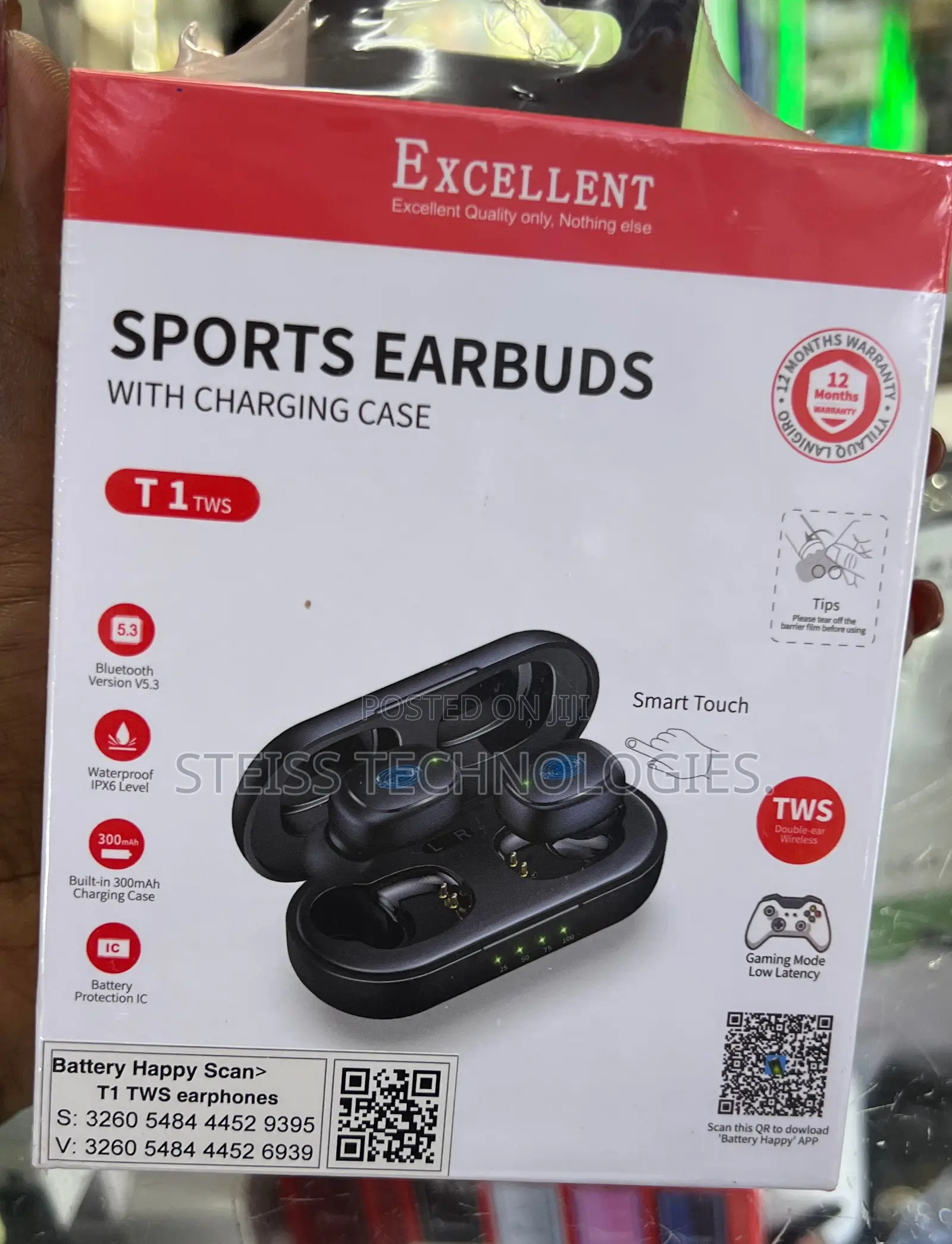 Excellent T1 Waterproof Wireless Pods